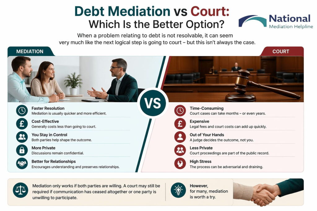 Debt Mediation vs Court: Which Is the Better Option Hampshire